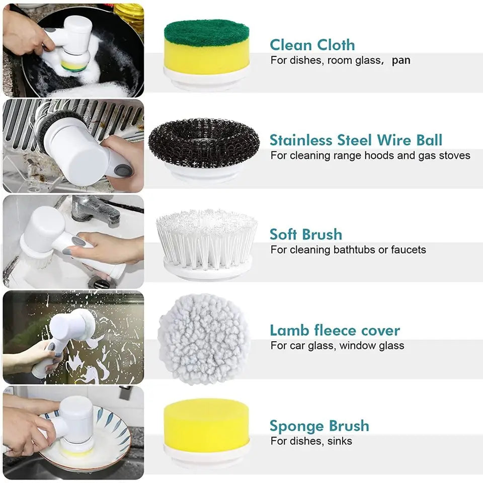 Magic Brush Wireless Battery Cleaning Brush Bathtub