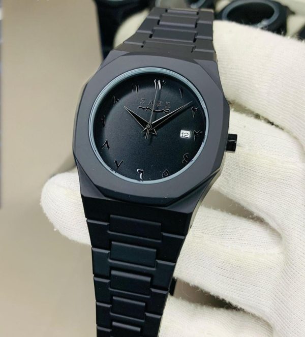 Black Arabic Aura Quartz Watch – Premium Quality & Finish – Best Quality Analog Watch For Boys