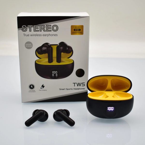 Wireless Bluetooth Earbuds Stereo 895b | Mic In-ear Headphones With Led Display | Type C Fast Charging | Bluetooth 5.3 For Android/Iphone