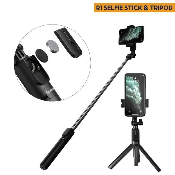 Selfie Stick Tripod R1S Bluetooth Remote Control With Light