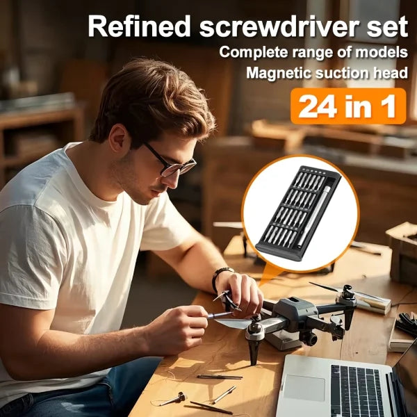 24 In 1 Precision Mini Magnetic Screwdriver Set, 24 In 1 Tool Kit
