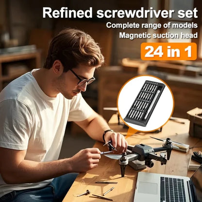 24 In 1 Precision Mini Magnetic Screwdriver Set, 24 In 1 Tool Kit