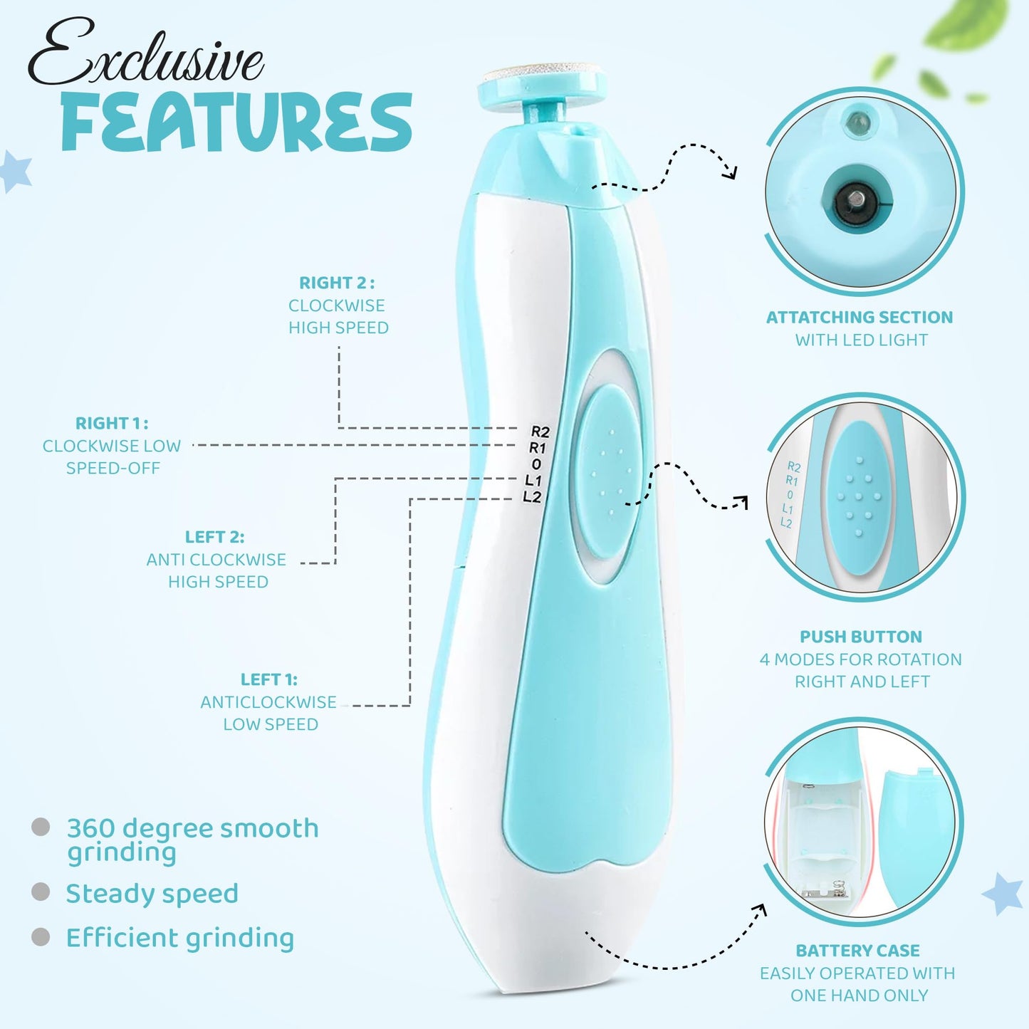 Baby Electric Nail Clipper Nail Cutter Manicure & Pedicure