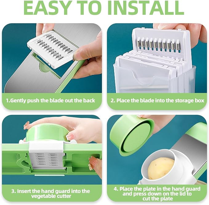 Multifunctional 5 Blades Vegetable Cutter Grater For Vegetables Slicers