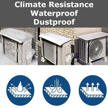 Ac Outdoor Unit Protector Heat Insulation Sunlight Shade Protector From Dust With Adjustable Buckle Rain Cover Air Conditioner Cover