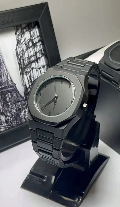 Black Arabic Aura Quartz Watch – Premium Quality & Finish – Best Quality Analog Watch For Boys