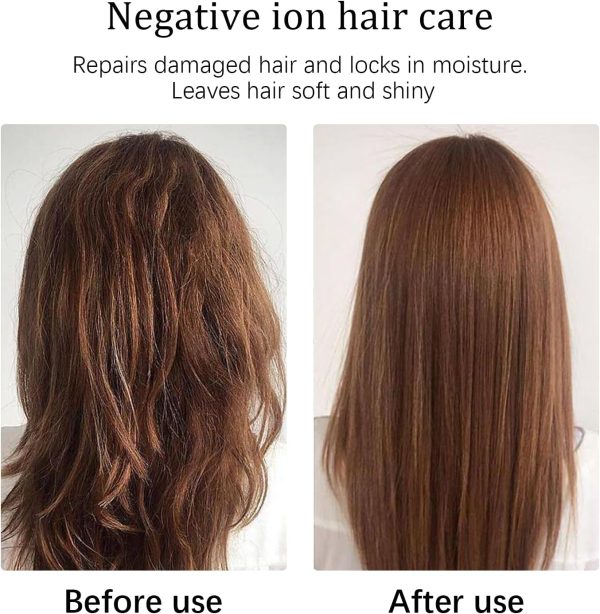 Hair Straightener Iron Brush Straight Hair Comb 2-in-1 Hair Straightener Curling Professional Styling Brush Hair Curler & Straightener For Women