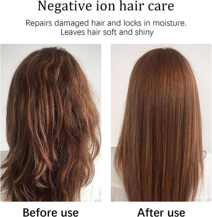 Hair Straightener Iron Brush Straight Hair Comb 2-in-1 Hair Straightener Curling Professional Styling Brush Hair Curler & Straightener For Women
