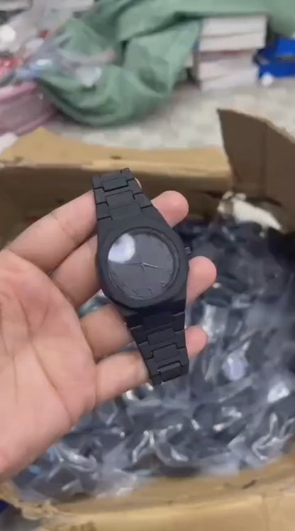 Black Arabic Aura Quartz Watch – Premium Quality & Finish – Best Quality Analog Watch For Boys