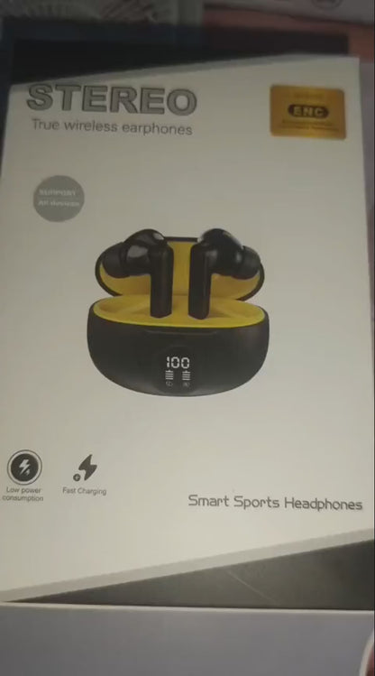 Wireless Bluetooth Earbuds Stereo 895b | Mic In-ear Headphones With Led Display | Type C Fast Charging | Bluetooth 5.3 For Android/Iphone