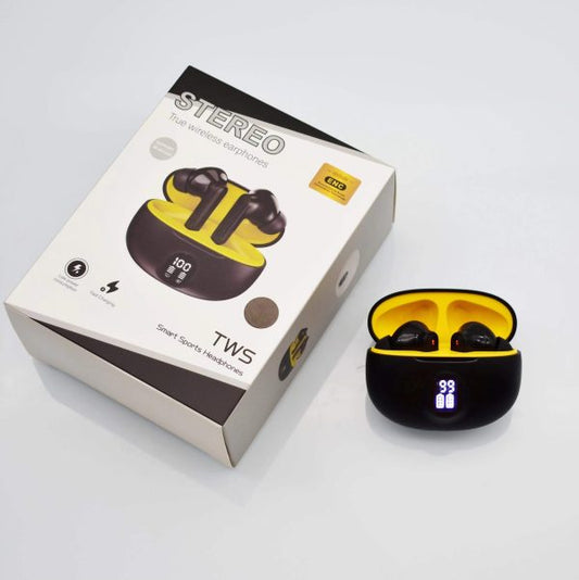 Wireless Bluetooth Earbuds Stereo 895b | Mic In-ear Headphones With Led Display | Type C Fast Charging | Bluetooth 5.3 For Android/Iphone