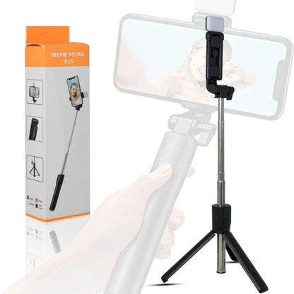Selfie Stick Tripod R1S Bluetooth Remote Control With Light