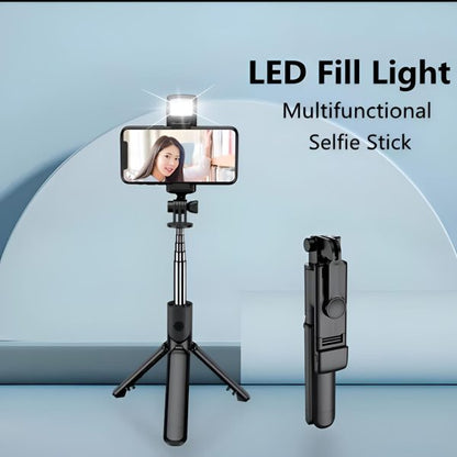 Selfie Stick Tripod R1S Bluetooth Remote Control With Light