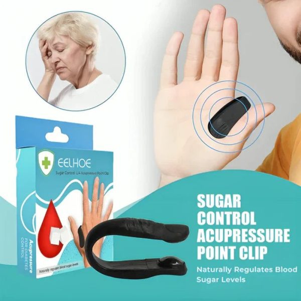 Sugar Control Li4 Acupressure Point Clip Wearable – Supporting Acupressure Relaxation, Stress Alleviation, Tension Relief and Headache