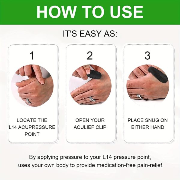 Sugar Control Li4 Acupressure Point Clip Wearable – Supporting Acupressure Relaxation, Stress Alleviation, Tension Relief and Headache